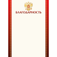 Благодарность эконом с госсимволикой