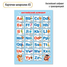 Карточки шпаргалки английский алфавит с транскрипцией