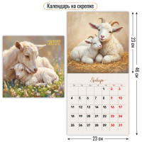 Календарь на скрепке 230х230 2027 символ года
