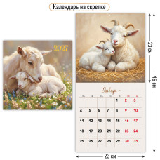 Календарь на скрепке 230х230 2027 символ года