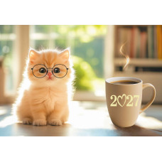 Календарь мини-трио 2027 кот