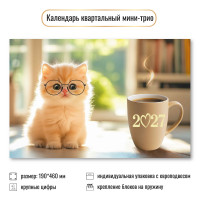 Календарь мини-трио 2027 кот