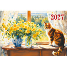 Календарь мини-трио 2027 кот