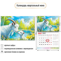Календарь моно 2027 символ года
