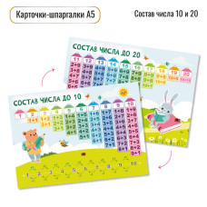 Карточки шпаргалки математика состав чисел