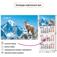 Календарь трио с магнитным курсором 2027 символ года